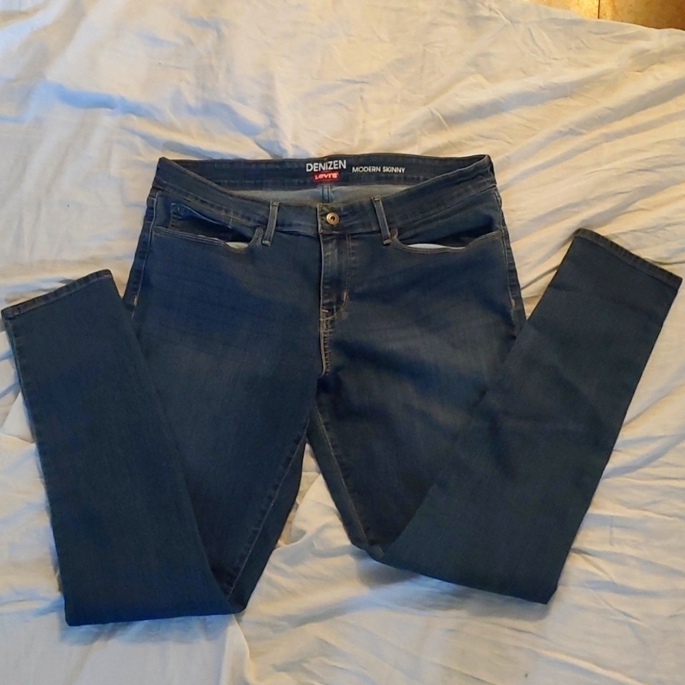 Denizens Levi Modern Curvy Dark Blue 5 Pocket Jeans